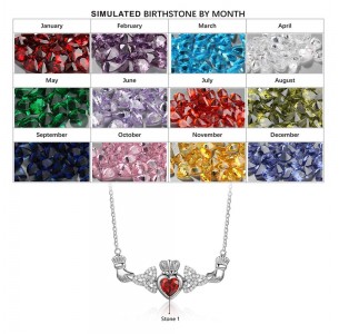 Personalized Birthstone Necklace JEWJONE101906